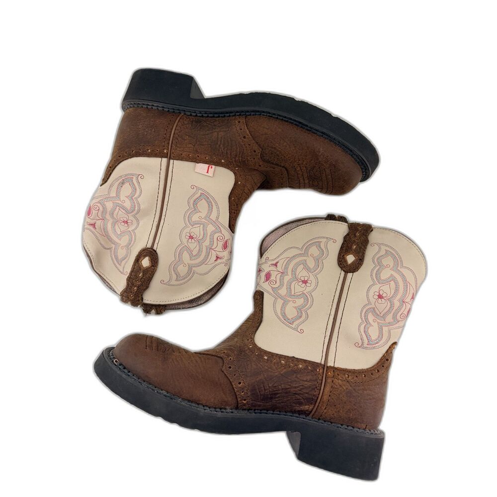 Justin Gypsy L9924 Womens 8.5 B Brown Leather Western Cowgirl Boots Embroidered
